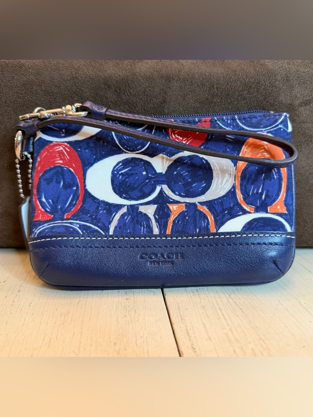 *EUC* Coach Legacy Heritage Signature C Scribble Print Wristlet